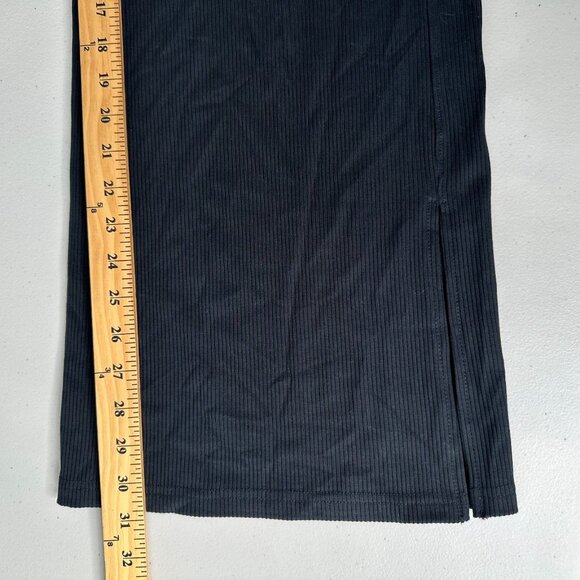 Aerie Offline Thumbs Up Heavyweight Ribbed Knit Wide Leg Pants Size M Black - Picture 9 of 10